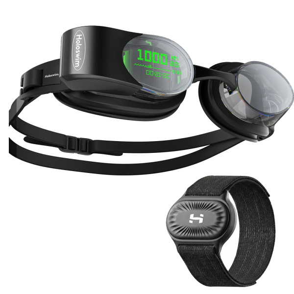 Смарт очки для плавания Holoswim 2 Plus (прозрачные; Black)
